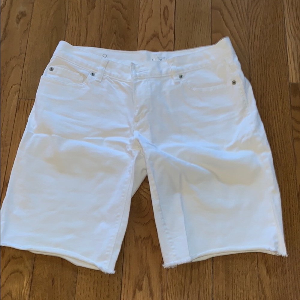 LOFT white jean shorts